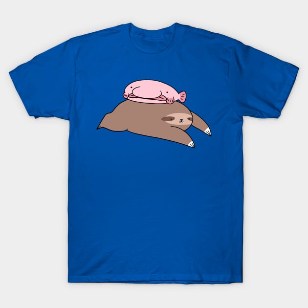 Blobfish and Sloth T-Shirt by saradaboru
